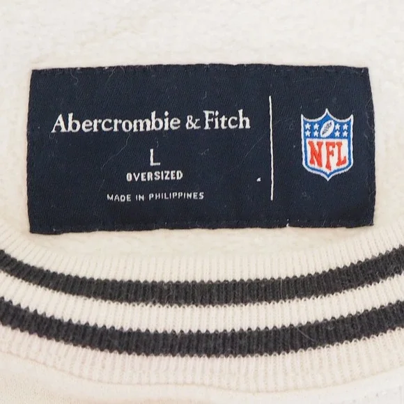 Abercrombie & Fitch NFL Dallas Cowboys Retro Sweatshirt Sz Large Oversized 1995 - Picture 5 of 12